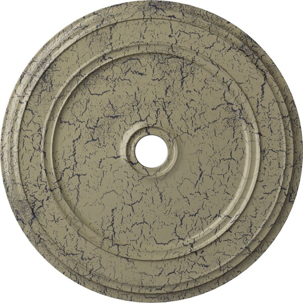 Ekena Millwork Classic Ceiling Medallion (Canopies up to 5 1/2"), 41 1/8"OD x 4"ID x 2 1/8"P, Castle Stone Crackle CM41CLCSC - main